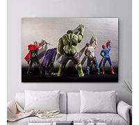 Tela Decorativa Supereroe Divertente Pipì Tela Pittura Cartone Animato Poster Stampe Immagine della Parete per La Camera dei Bambini Decorazione della Parete di Arte -50x70cm