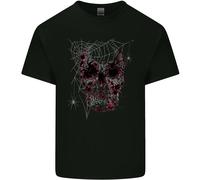 Tela di Ragno Teschio Uomo Cotone T-Shirt