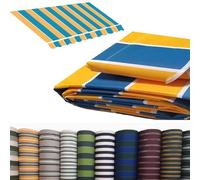 Tela di ricambio a righe per tenda da patio, copertura parasole per giardino e balcone, 6 x 2 m, tessuto resistente alle intemperie