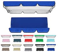 Tela di ricambio per dondolo da giardino con tetto e cuscino, per dondolo da giardino, 2 - 3 posti, impermeabile, copertura per tenda da giardino per giardino, 190 x 132 x 15 cm