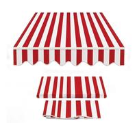 Tela di Ricambio per Tenda da Sole da Balcone, Tessuto per Tende da Sole Copertura di Ricambio per Tendone Parasole, Resistente Al Sole per Esterno Giardino Terrazze(Red white,350cmWx200cmL)