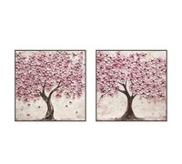 Tela Home ESPRIT Beige Rosa Marrone scuro Romantico 103 x 4,5 x 103 cm [2 Uni