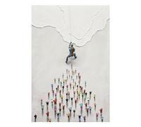 Tela Home ESPRIT Bianco Moderno 100 x 3,5 x 150 cm