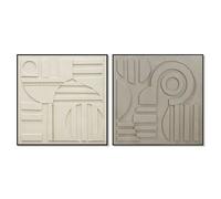 Tela Home ESPRIT Marrone Beige Moderno Città 102 x 4,5 x 102 cm [2 Unità]