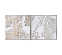 Home ESPRIT Quadro Città Loft 102 x 4,5 x 102 cm (2 Pezzi)