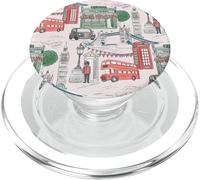 Tela londinese sul Big Ben Taxi Guard Tower Bridge color crema PopSockets PopGrip per MagSafe