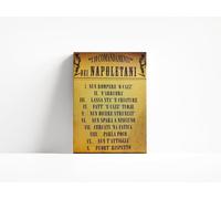 Tela Napoli 30x40 con 10 COMANDAMENTI DEI NAPOLETANI NAPOLI - Quadro Celebrativo 4° Scudetto | Stampa Artistica Città di Napoli | Arredo Tifoso| Idea Regalo Napoli Calcio | Fede, Calcio e Passione