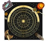 Tela per altare divinazione dei tarocchi, tovaglia per altare | Blocco quadrato per astrologia oracolo | Delicata tovaglia in velluto per tarocchi strega | motivo croce celtica astrologia stelle