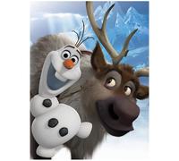 Tela piramidale Disney Frozen Olaf e Sven 30x40 cm
