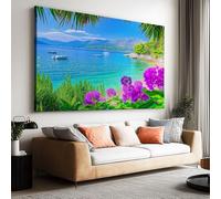 Tela Pittura 100 x 50 cm senza cornice Poster Fiori Spiaggia Paesaggio opera d'arte Parete Foto per la Casa Soggiorno Camera Da Letto Cucina Pittura su Tela Orizzontale Quadro Decor