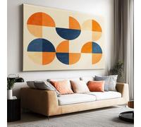Tela Pittura 100 x 50 cm senza cornice Poster minimalista astratto cerchio geometrico opera d'arte parete foto per la casa soggiorno camera da letto cucina pittura su tela orizzontale quadro
