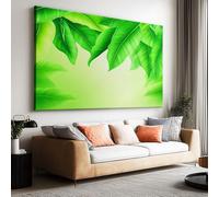 Tela Pittura 100 x 50 cm senza cornice Poster Pianta Foglio Paesaggio Naturale opera d'arte Parete Foto per la Casa Soggiorno Camera da Letto Cucina Pittura su Tela Orizzontale Quadro Decor