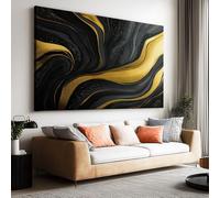 Tela Pittura 100x50cm senza cornice Poster Astratto Liquido Marmo fluido opera d'arte Parete Foto per la Casa Soggiorno Camera Cucina Pittura su Tela Orizzontale Quadro Decor