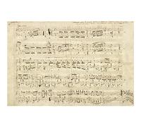 tela poster stampa immagini Handwritten spartiti di Heroic Polonaise di Chopin Artwork riproduzione arte della parete della casa 75x50cm