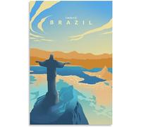 Tela Poster Wonders of Brazils Vintage Viaggio Poster Retro Wall Art Art Print Camera Decorazione Casa Decorazione Non incorniciato 40x60cm