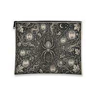 Tela ragno con cerniera, gotico fantasioso web lanterna Halloween nero portatile con cerniera borsa per il trucco per viaggi, bagno, vanità, borsa portaoggetti e regali, nero, 7x9 Inch, gotico