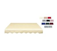Tela Repuesto para Toldo Retráctil da Giardino | Impermeable, Borde Ondulado, para Terraza Jardín, Protección Solar(Beige,13x8ft(400x250cm))