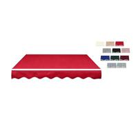 Tela Repuesto para Toldo Retráctil da Giardino | Impermeable, Borde Ondulado, para Terraza Jardín, Protección Solar(Red,8x11ft(250x340cm))