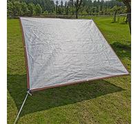 Tela riflettente resistente al calore, protezione UV al 99%, bordi rinforzati, occhielli rettangolari, per esterni, patio, giardino, auto, serra, copertura solare