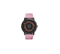 (Tela rosa) Orologio da coppia EUTOUR con trasmissione magnetica, orologio da polso in legno con sfere,