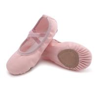 Tela Scarpette Ballo Donna Suola Spezzata Scarpe Ballerina Morbide Comode Pantofole Danza Antiscivolo Scarpa Ballerine Classica Tela Scarpe Ballerina Rosa 25