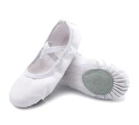 Tela Scarpette Ballo Donna Suola Spezzata Scarpe Ballerina Morbide Comode Pantofole Danza Antiscivolo Scarpa Ballerine Classica Tela Scarpe Ballerina Bianco 27