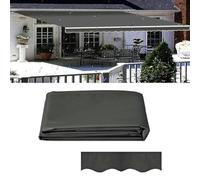 Tela Sostitutiva per Tesa Retrattile Protezione Uv All'aperto Sostituzione del Tessuto da Sole Poliestere Resistente All'acqua Copertura A Baldacchino con Mantovana T(Size:5x2.5m,Color:grigio scuro)