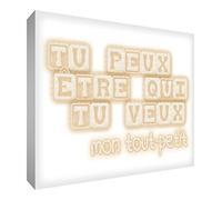 Tela su cornice Feel Good Art a muro in stile moderno e di digitazione, potete ÉTRE che vuole, colore: beige, 60 x 40 cm)