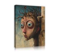 Tela surreale arte della parete misteriosa architettura stampa vivida fantasia poster pittura immagini opere d'arte stampe murale per la decor del bagno 40x50cm telaio interno