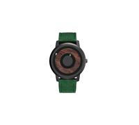(Tela verde) Orologio da coppia EUTOUR con trasmissione magnetica, orologio da polso in legno con sfere,