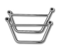 Telaietti Spaan cromati borse klickfix per harley Softail FatBoy/FX'00-05 Deluxe