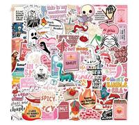 TELAIN 110 adesivi olografici in vinile, impermeabili, per gli amanti dei libri, motivi romantici, perfetti per laptop e quaderni