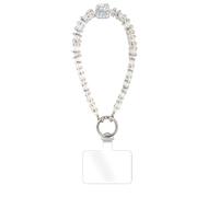 TELAIN 2 pezzi Bracciali di perle per telefono cellulare con ciondolo e guinzaglio staccabile, bracciale da donna