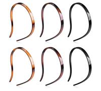 TELAIN 6 fasce per capelli in plastica, appositamente progettate per occhiali, nessuna pressione, nessun mal di testa, comode e antiscivolo per donne, fasce sottili alla moda