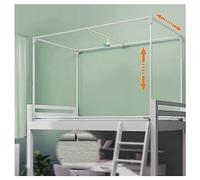 Telaio a baldacchino retrattile per letto a castello, 4 angoli, baldacchino, pali del letto, baldacchino, per privacy, letto singolo, dormitorio studentesco