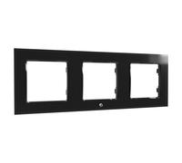 SHELLY WF3 B - Telaio per interruttore parete Shelly, nera, a 3 vani
