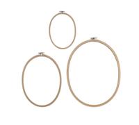 Telaio a punto croce con 3 cerchi ovali da ricamo per cucito fai da te