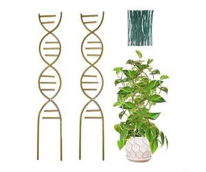 Telaio a traliccio contemporaneo per piante da interno, progettato per massimizzare gli immobili verticali per il verde in monolocali e loft (oro)