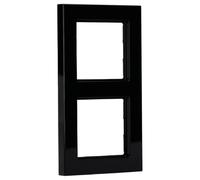 Jung Placca doppia A5582BFSW nera termoplastica