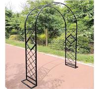 Telaio ad arco per rose in metallo resistente, zincato, per piante rampicanti, autoportante, per cespugli di rose, nero, dimensioni 300 x 230 cm (larghezza x altezza)