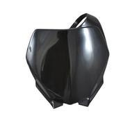 Telaio anteriore per moto da cross UFO con numero di targa, modello YZ nero.