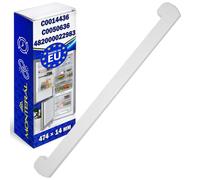 Telaio Anteriore per Ripiani Frigorifero Vetro con Lunghezza 474 mm Codice Originale C00144362 C00506365 per Indesit per Ariston 482000022983 per Whirlpool - MADE IN EU - MONTERAL