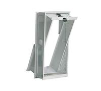 Telaio apribile e basculante in orizzontale per 2 vetromattoni da cm 24x24x8. Progettati per la ventilazione dei locali.