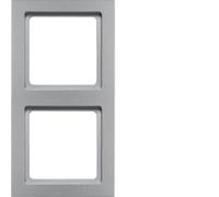 Telaio Berker Q.3 2 scomparti alluminio velluto 10126094