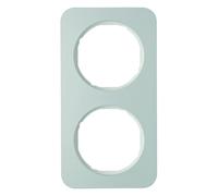 Telaio Berker R.1 2 scomparti alluminio/bianco 10122174