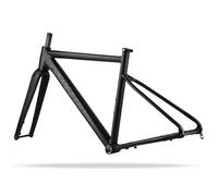 Telaio bici da strada e gravel 700C in alluminio, freni a disco, telaio da gara con passaggio cavi interno, asse passante 12x142mm, tubo sella 31,6mm, perfetto per bici da competizione(Black,50cm)
