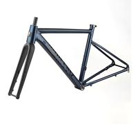 Telaio bici da strada e gravel 700C in alluminio, freni a disco, telaio da gara con passaggio cavi interno, asse passante 12x142mm, tubo sella 31,6mm, perfetto per bici da competizione(Blue,50cm)