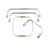 Telaio Borsa 1-5 pezzi chiusura bacio in metallo telaio for borsa borsa nuvola manico in tubo di alluminio fibbia borse fai da te maniglie frizione accessori Hardware(BS804-Silver-R-190mm,2Pcs)