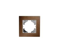 Telaio da incasso in alluminio marrone, 1 elemento, ideale per installazione elettrica e decorazione di interni.
