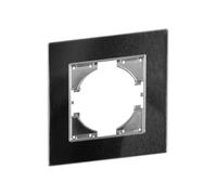 Telaio da incasso in alluminio nero, 1 elemento, resistente ed elegante; ideale per decorazione e funzionalità in interni.